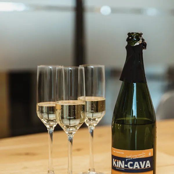 fles champagne