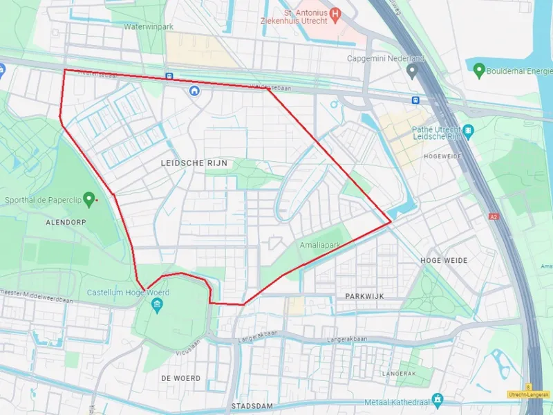 Kaart Leidsche Rijn Het Zand