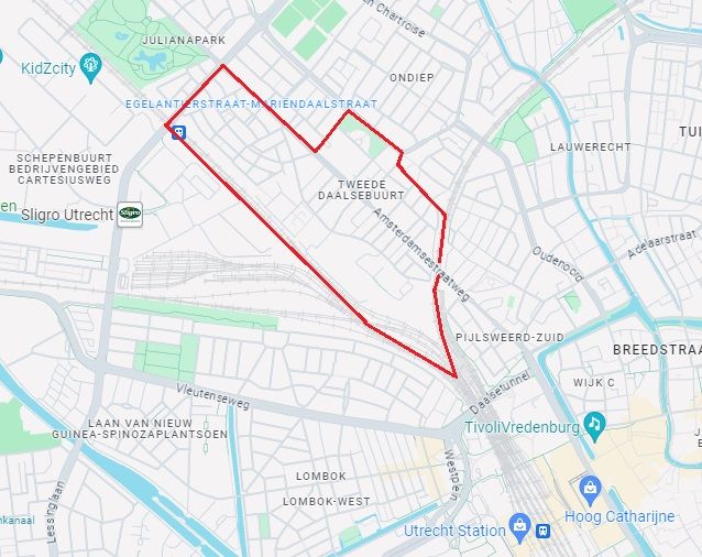 Kaart Tweede Daalsebuurt