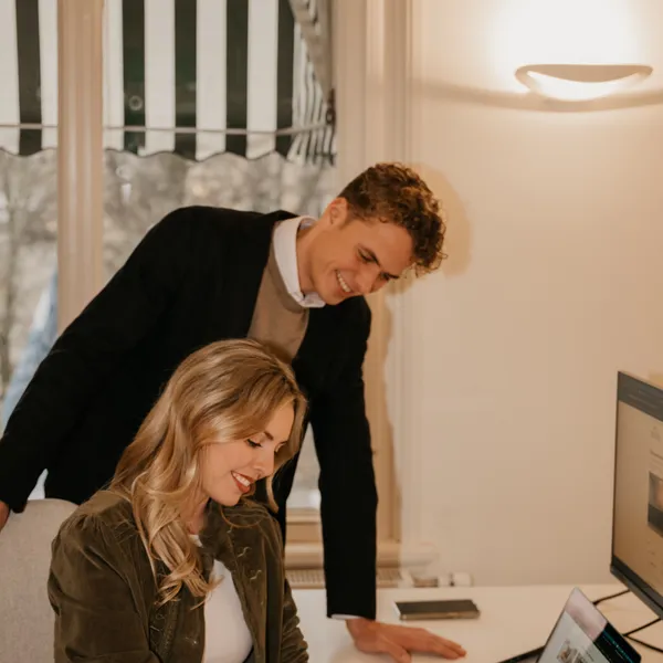 Ruben en Pavlina aan het werk