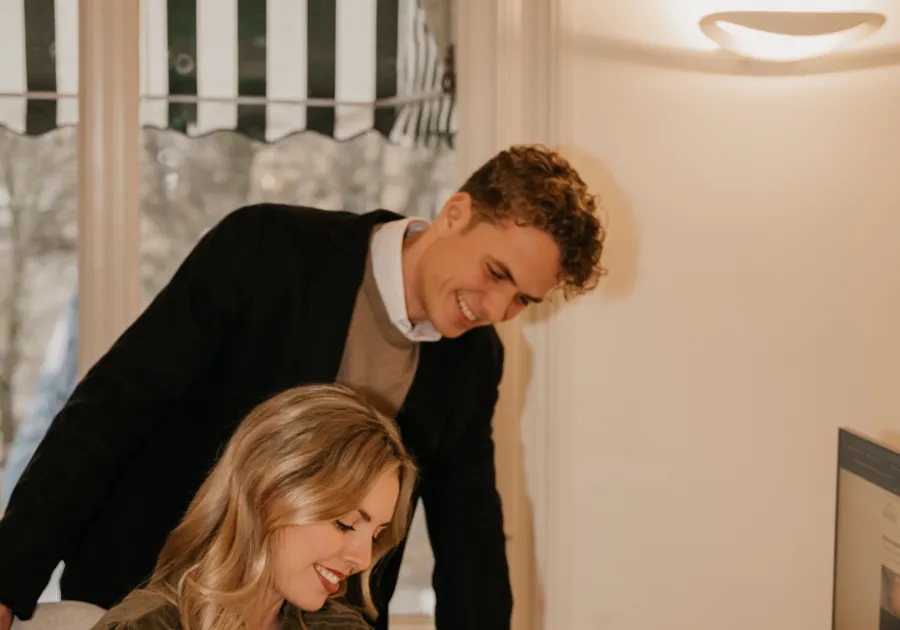 Ruben en Pavlina aan het werk